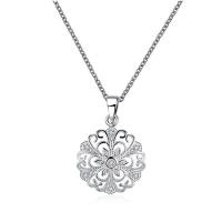 N861 Women Silver Necklace 镀纯银日韩复古配饰女水晶项链坠送女朋友七夕情人节礼物