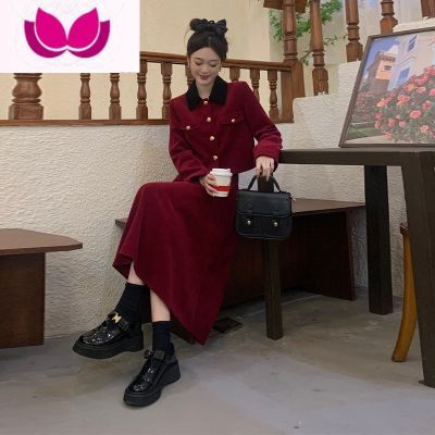 七斓大码小香风套装女2023年春装新款红色外套冬胖mm显瘦半身裙套 红色套装 2XL135-150斤