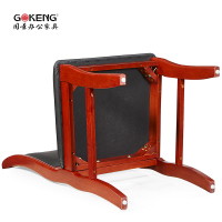 国景GOKENG 会议椅 办公椅 黑色西皮