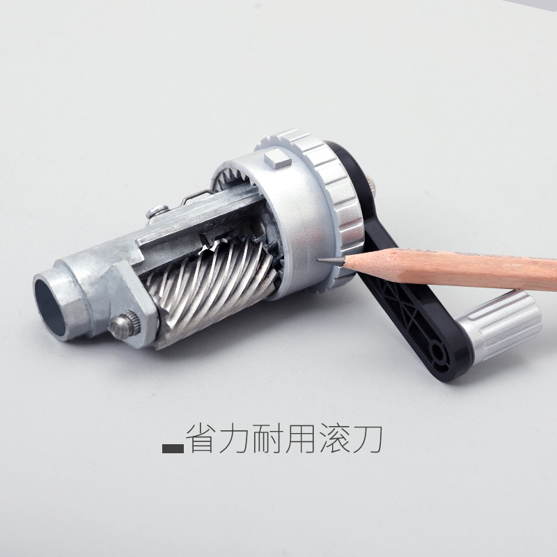 得力(deli)0668手摇卷笔刀大口径削笔机儿童三角铅笔削笔器多功能素描彩铅大号可削粗杆铅笔旋车绞铅笔刀2个