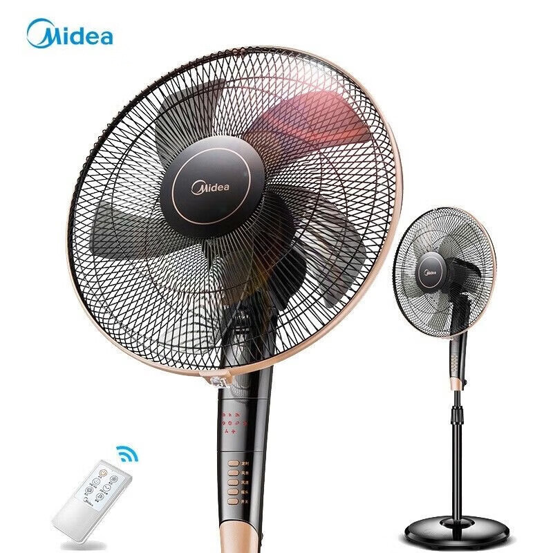 美的(Midea) 电风扇落地扇五叶遥控大风立式电风扇电扇定时风扇循环风扇 FS40-13GR高清大图