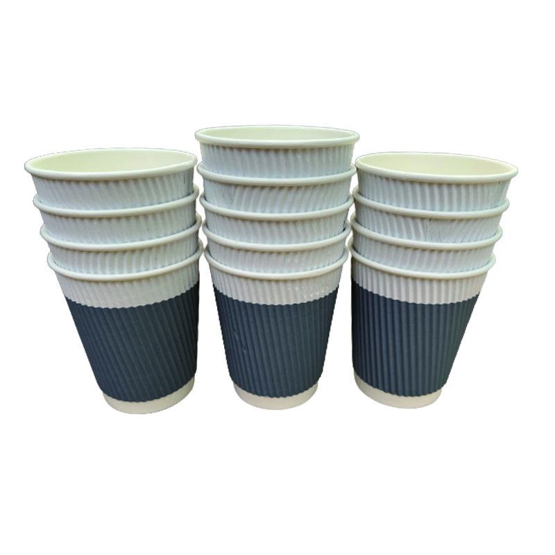 植巾（PLANTJIN）B200280ml特厚瓦楞纸杯一次性纸杯20个/包(计高清大图