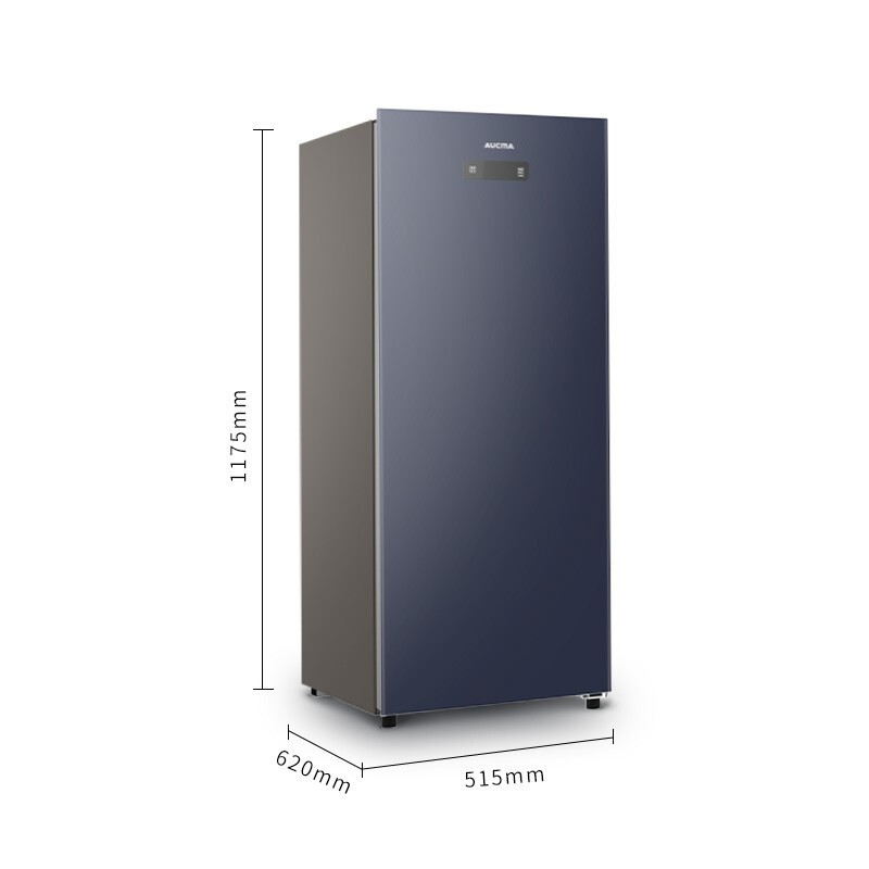 澳柯玛aucma136升小型立式家用冷柜侧开风冷无霜电子控温一级能效bd