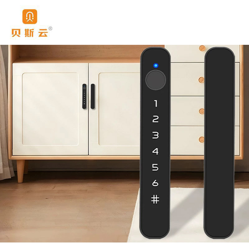 贝斯云 指纹智能柜锁 BSY-S60指纹+密码 套高清大图