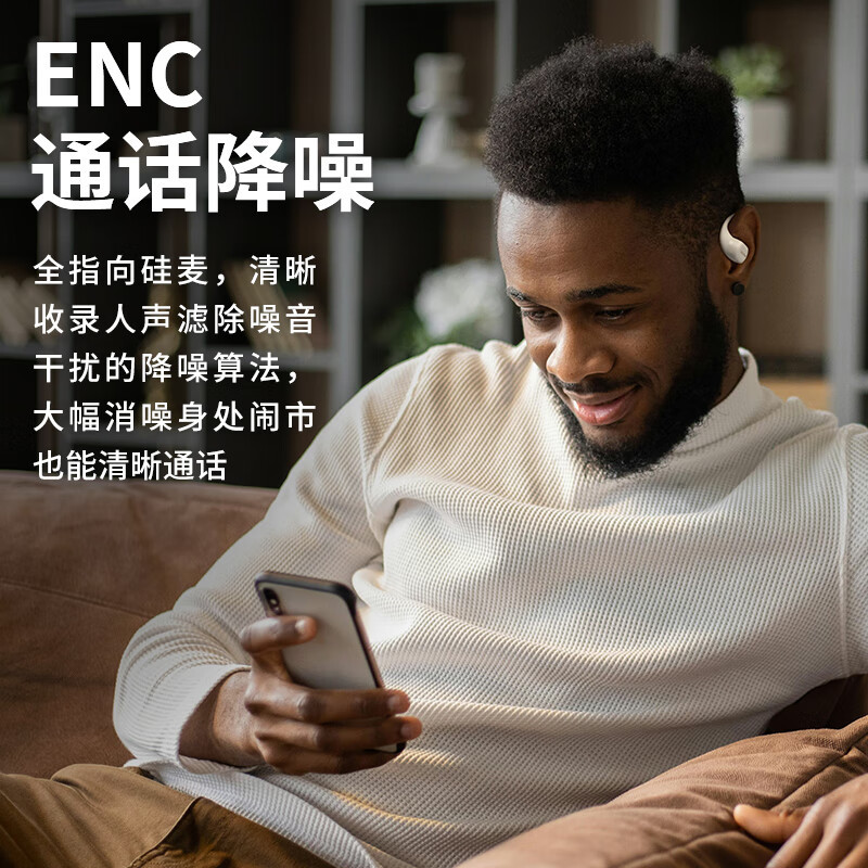 兰士顿(Langsdom) 开放式运动蓝牙耳机(TS19)素雅黑