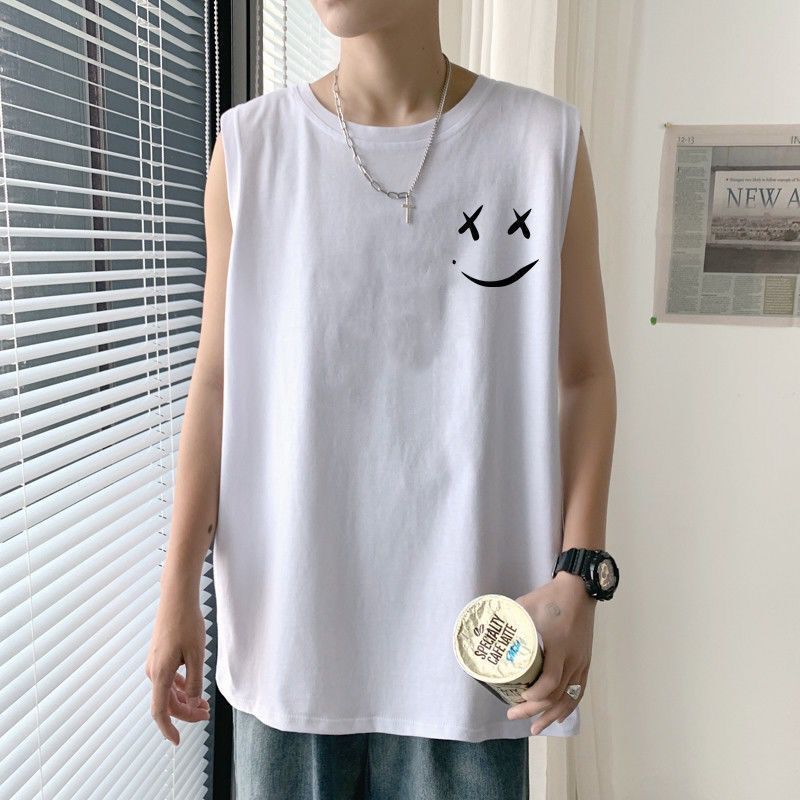 背心个性潮流帅气百搭坎肩_随机码数款式_3xl视频介绍_无袖t恤男ins