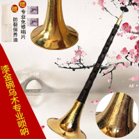 演奏精品乌木唢呐乐器大GA降BCDE小F调式齐全喇叭大中小号 D调配蓝色彩漆雕花碗