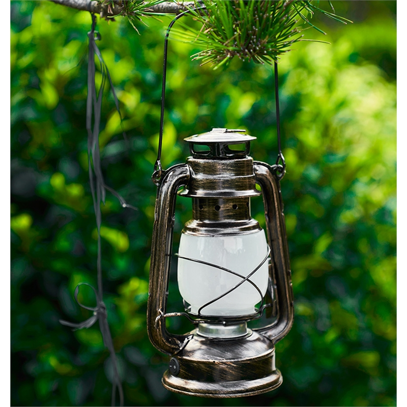 闪电客手提马灯户外充电复古露营灯野营挂式煤油帐篷灯花园装饰火焰