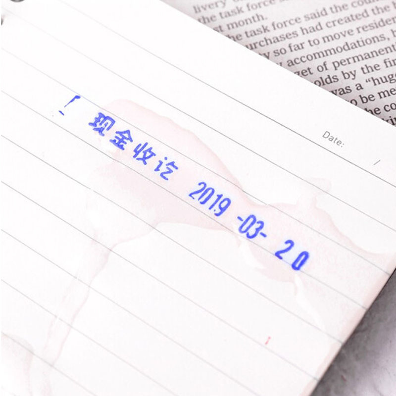 得力9864 137*88mm方形快干印台印泥 清晰印记 财务用品 办公用品 蓝色