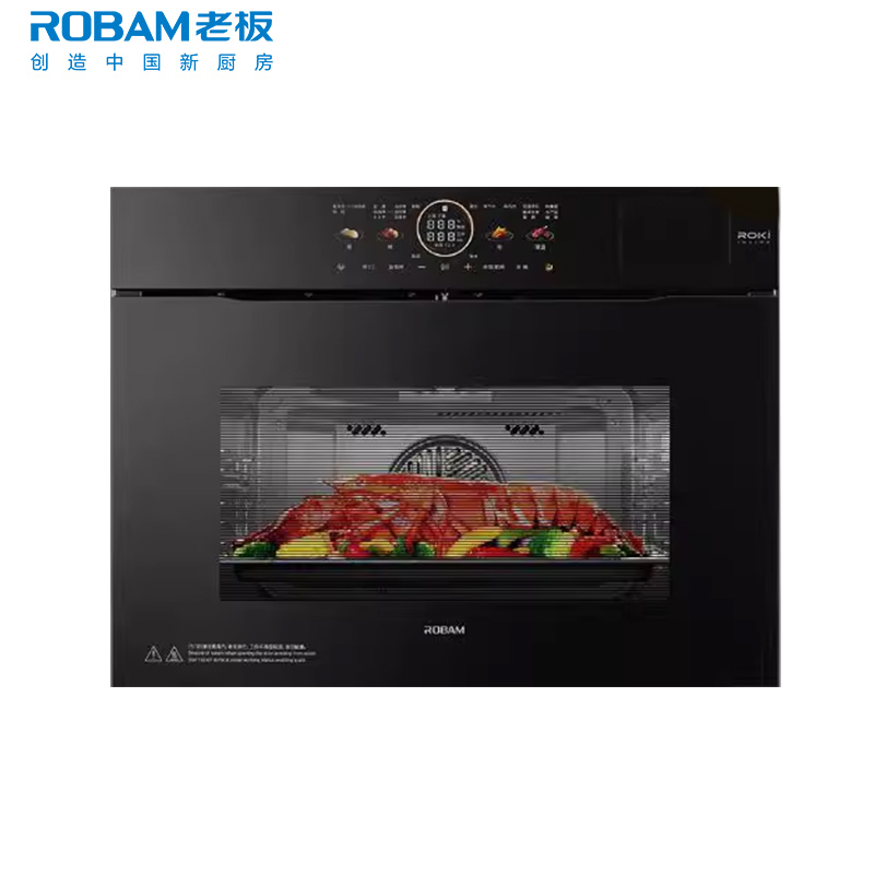 老板(Robam)[烹饪魔盒]新款蒸烤箱一体机嵌入式蒸烤炸炖四合一 8.7英寸炫彩触控55L大容量C9055A高清大图