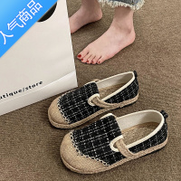 SUNTEK老北京布鞋女透气浅口亚麻绣花帆布鞋轻便软底学生复古休闲渔夫北 黑色 40