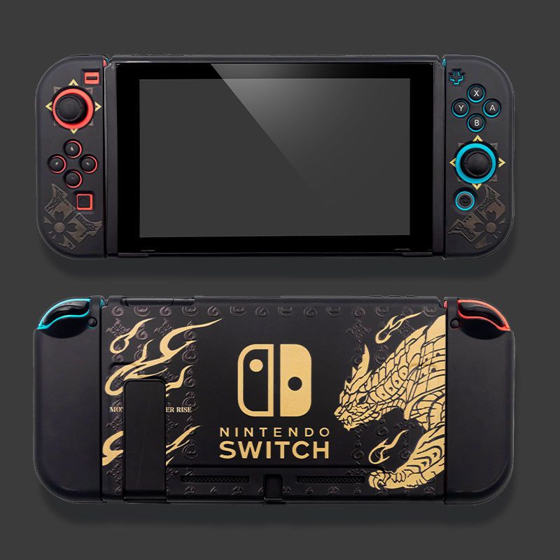 无赠品[保护套中框+左右套] switch透明水晶壳 SWITCH游戏保护套任天堂OLED外壳加州达斯公路DIY全包NS