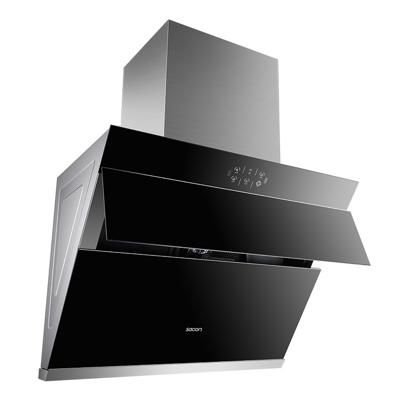 黑色帅康侧吸式抽油烟机脱排家用厨房大吸力自动清洗小尺寸750mm视频