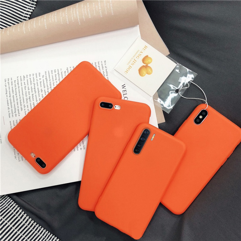ins活力橙色oppoa91手机壳oppoa8保护套外壳a8仿磨砂超薄全包防摔软壳