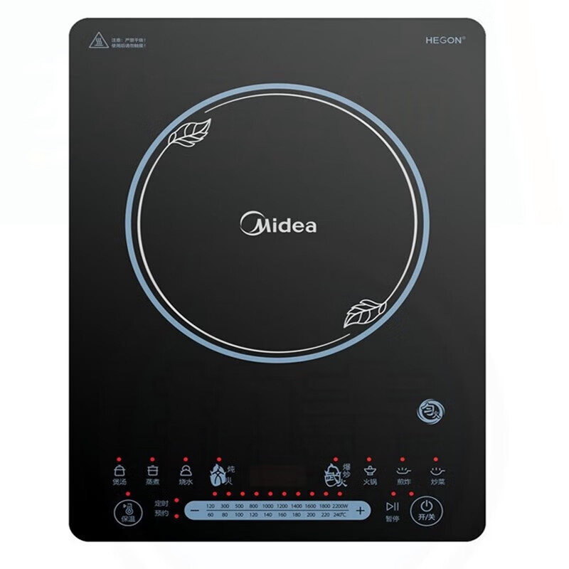 美的(Midea)CCL2203A 电磁炉匀火一体面板4D防水全触摸屏定时预约 2200W