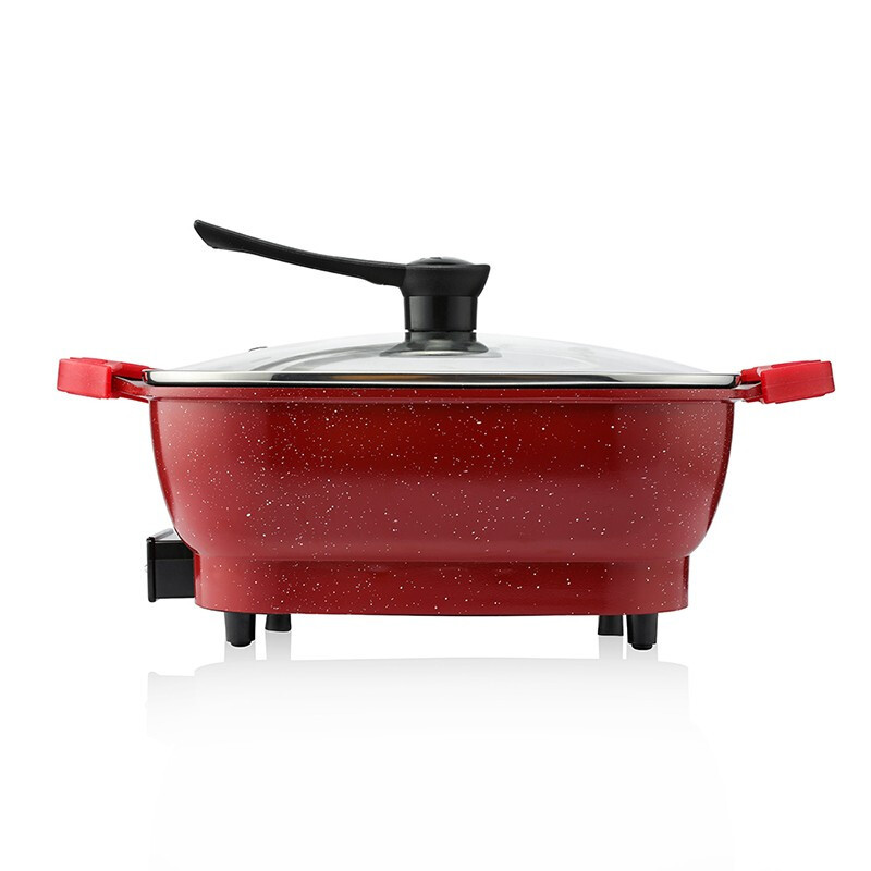 乐扣乐扣(LOCK&LOCK)EJP357RED多功能电火锅红色家用电热锅电煮锅大容量多用途锅