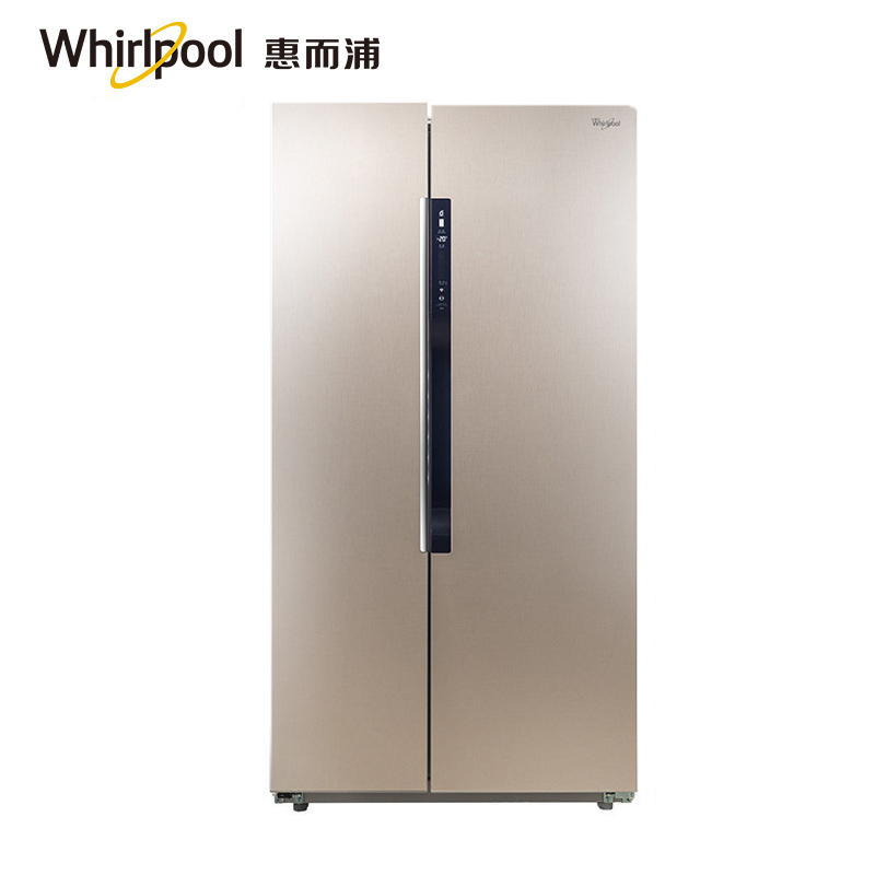 惠而浦(Whirlpool)BCD-593WDGBIW 对开门冰箱 风冷变频 波尔卡金