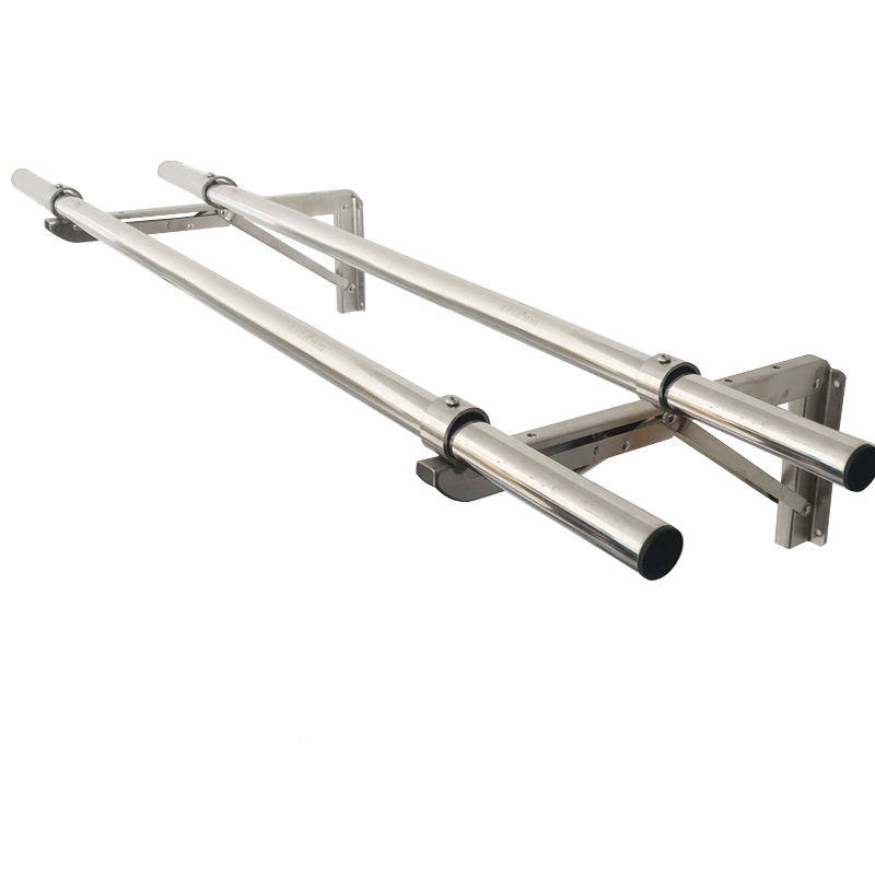 304不锈钢阳台晾衣架侧装晾衣杆韵美舞灵三角架可折叠免打孔晾衣架晒