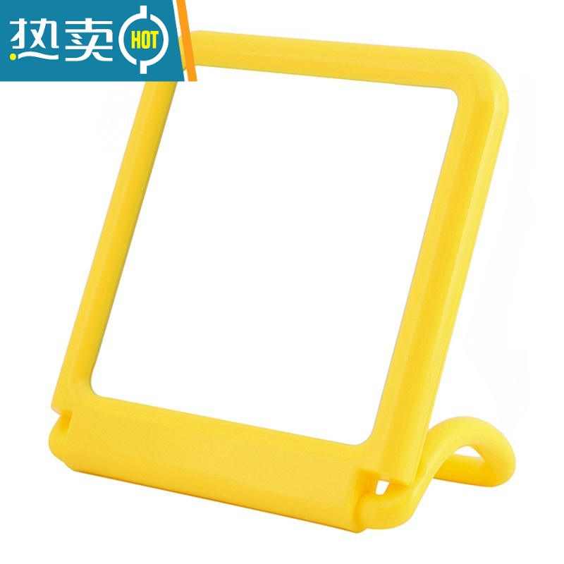 敬平宿舍壁挂镜子桌面台式可立化妆镜学生折叠便携挂墙梳妆简约时尚镜便携式用镜 新款粉色高清大图