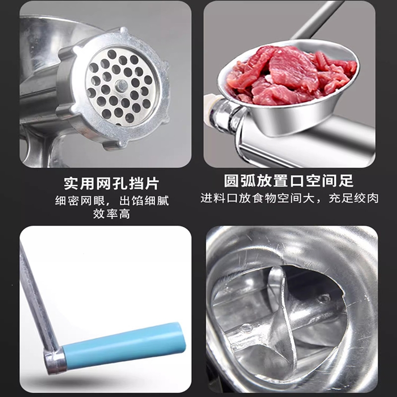 洛滑灌香肠器家用香肠机灌肠机手动绞肉肠衣工具装做罐腊肠的机器_12号豪华款绞肉灌肠磨粉送大包肠衣