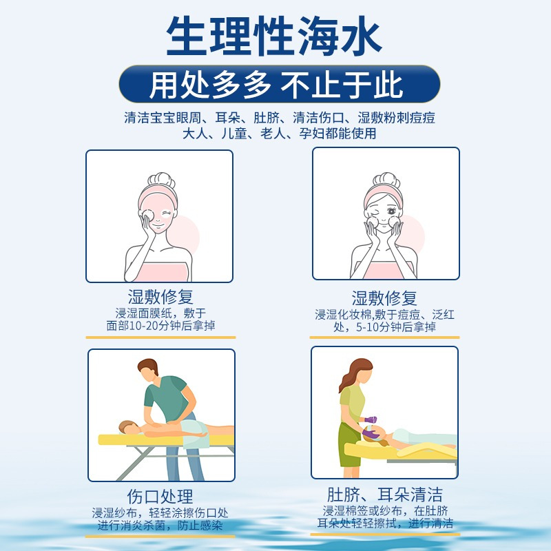 赛维康儿童洗鼻器配套盐水鼻腔生理性海盐水小支婴幼儿鼻腔清洗高清大图