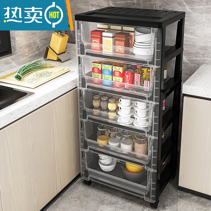 XIANCAI家用零食置物架儿童玩具收纳架卧室宿舍床头整理收纳盒可移动推车高清大图