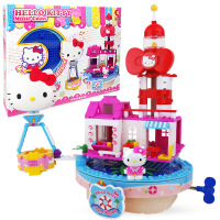 HelloKitty正版凯猫拼装乐高式积木玩具 音乐咖啡店玩具(HKL002 音乐咖啡店)