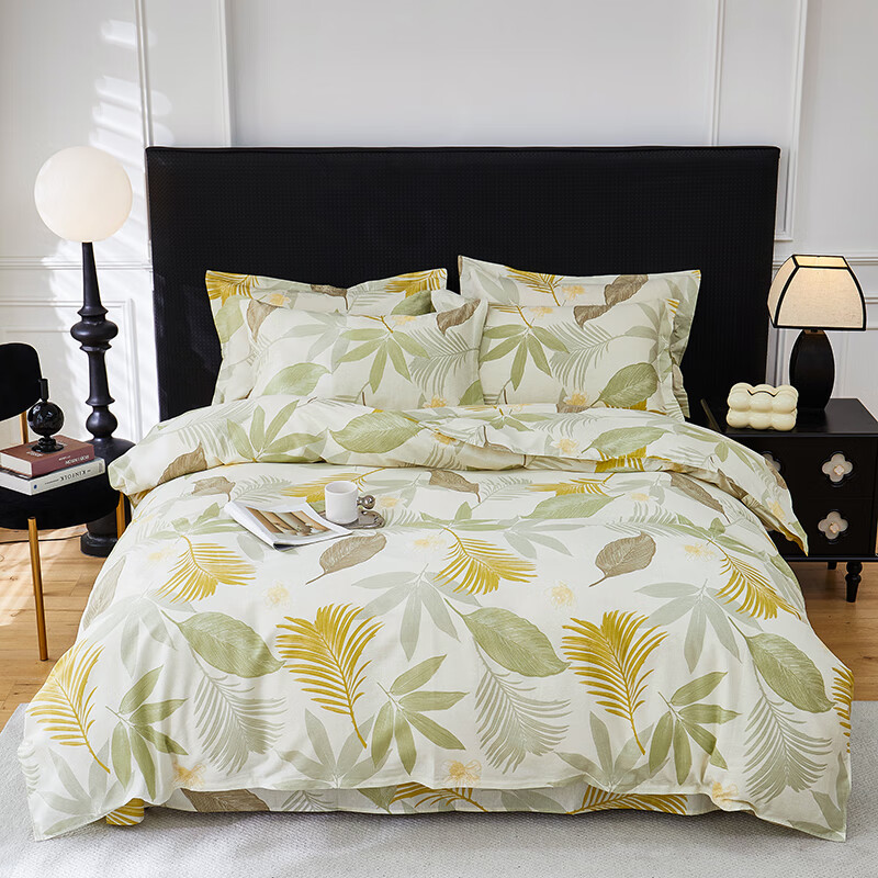 彼加曼 BGM-T2526“梦枫影”精梳全棉四件套(被套200*230cm)