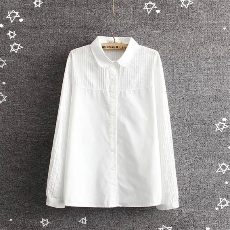 迪鲁奥(DILUAO)春秋孕妇装新款纯棉OL上衣上班衬衫宽松大码中长袖打底衫孕妇薄款职业装白衬衣夏