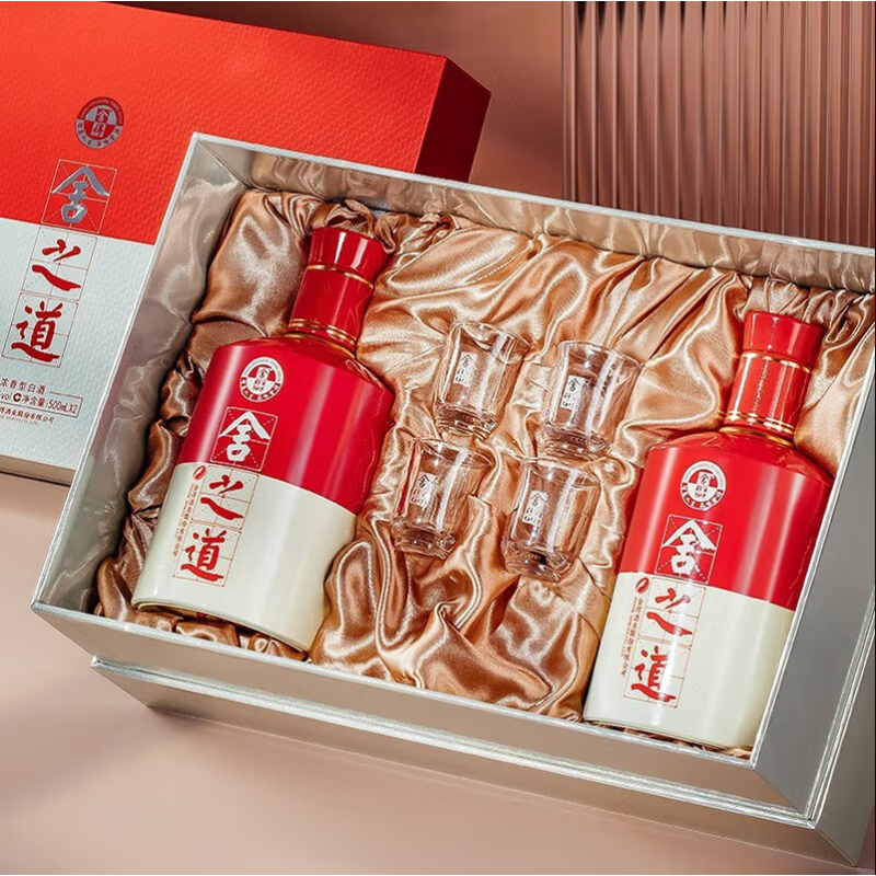 舍得 舍之道礼盒浓香型白酒 50度500ml*2*3盒 整箱装&今世 缘淡雅42度500ml*6 整箱装