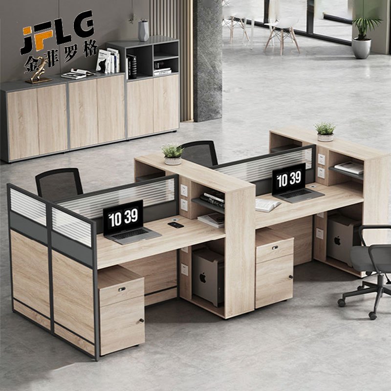 苏宁 金菲罗格 办公家具 板式职员办公屏风卡位办公桌高清大图