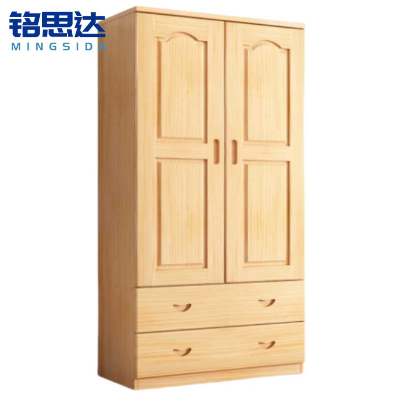 铭思达实木衣柜E款双抽68*50*180cm台
