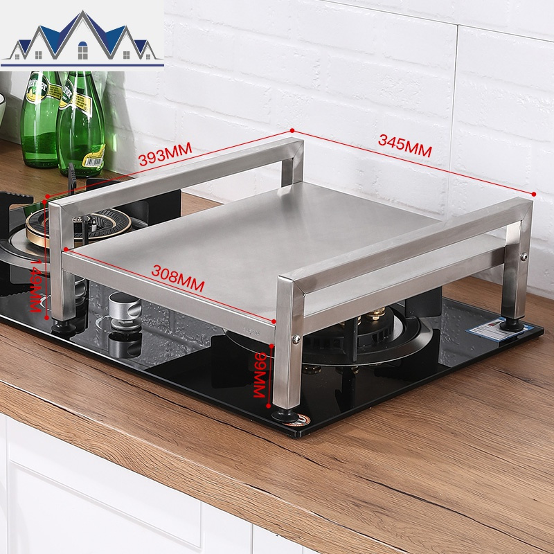 不锈钢电磁炉架子支架煤气灶盖板厨房灶台燃气电饭煲收纳置物架三维