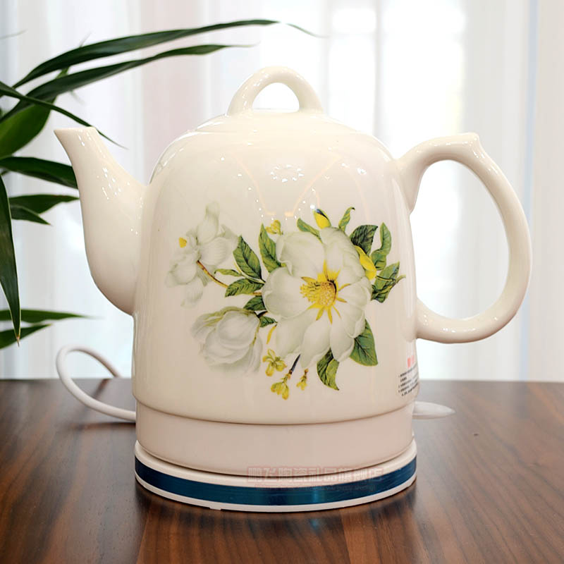 陶瓷电热水壶瓷器烧水壶青花瓷泡茶壶日用功夫茶壶陶瓷电壶白色18l