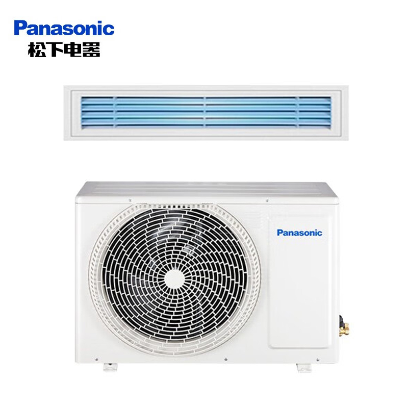 松下(Panasonic)2匹一级能效变频冷暖纳诺怡X净化除菌味中央空调一拖一风管机E18D0AH1BW包基础安装高清大图