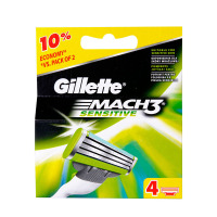 吉列（GILLETTE）锋速男士防敏型剃须刀片4片装