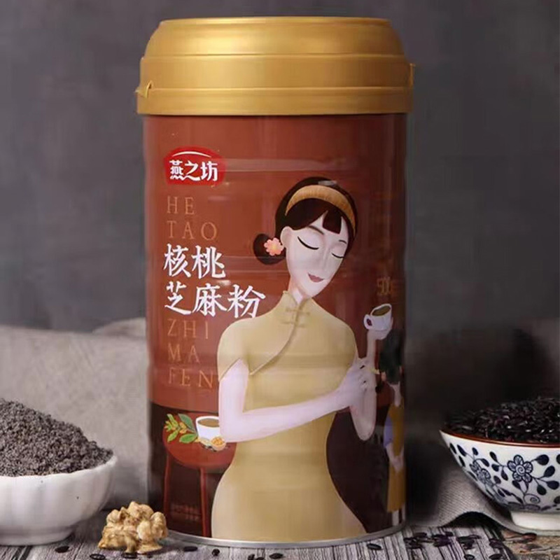燕之坊芝麻粉口感顺滑香味浓郁精细研磨粉质细腻罐装定量款500g高清大图