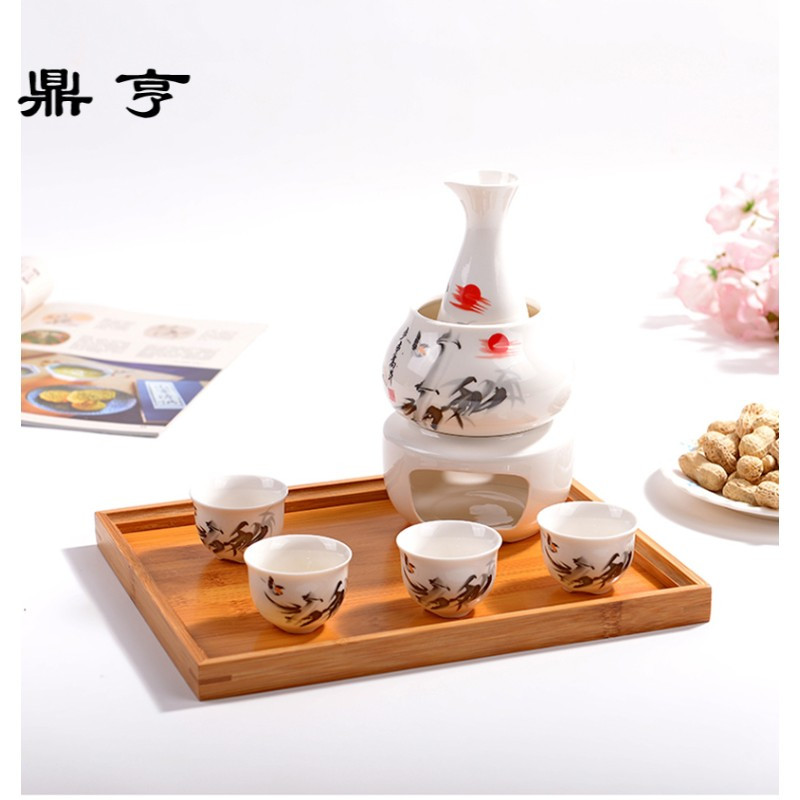 鼎亨温酒壶烫酒壶烫酒家用日式烫酒器陶瓷中式酒具套件加热白酒烈