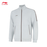 李宁(LI-NING) 男款2024开衫无帽卫衣AWDUA71-2 水滴灰 S-5XL(码数备注)