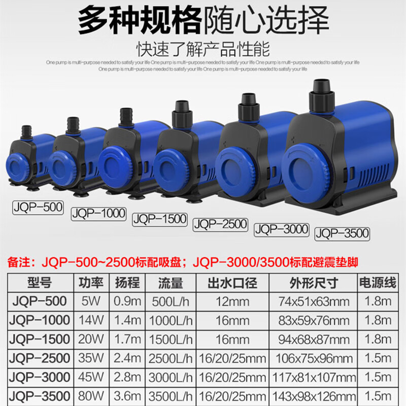 水泵鱼缸多功能循环泵鱼缸水泵小水泵园艺造景抽水泵潜水泵高清大图