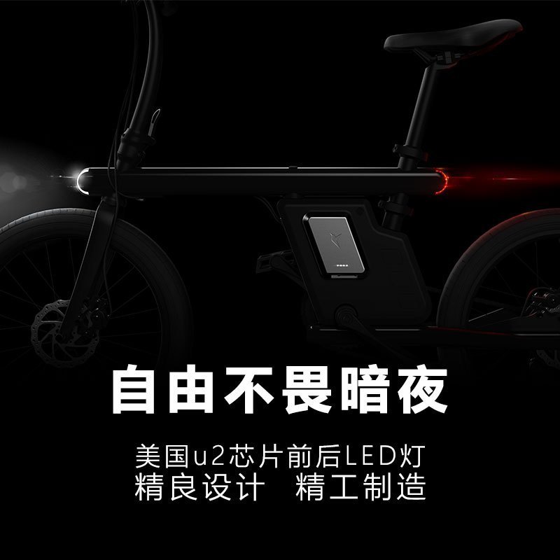 永久狸猫iP1电踏车36v锂电池助力车男女士小型成人代步脚踏电动车