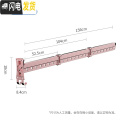 三维工匠阳台壁挂式折叠晾衣架家用室内伸缩晾衣杆窗外隐形晾衣晒衣服神器 三折-粉金【自行安装】 大