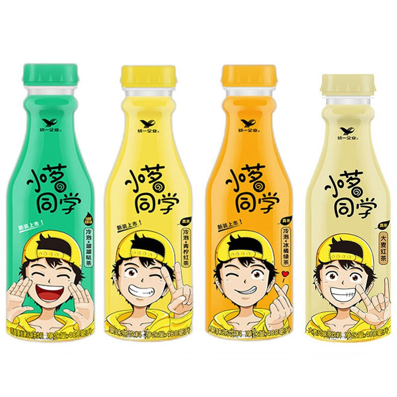 统一小茗同学茶饮料青柠红茶溜溜哒茶冰橘绿茶大麦红茶四口味冷泡工艺