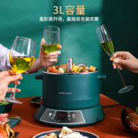 荣事达多功能电蒸锅蒸汽火锅3升容量家用海鲜桑拿火锅不锈钢蒸汽锅单层支持RHG-SJ30B
