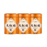 源御露武夷山大红袍乌龙茶岩骨花香肉桂大红袍小金罐茶浓香型茶叶3罐30g