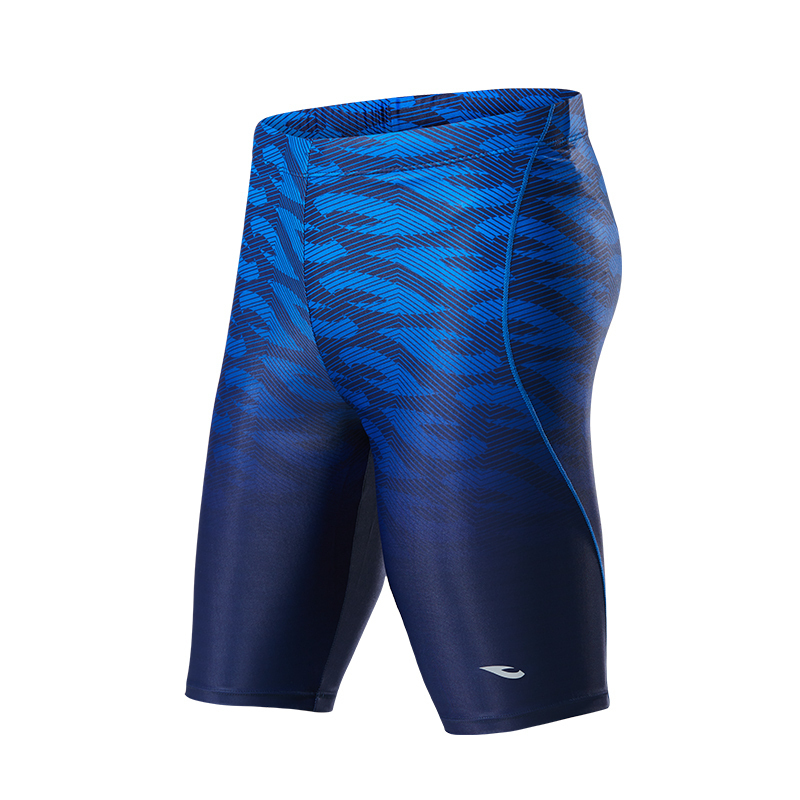 hosa浩沙专业游泳裤男士平角五分泳裤2020新款弹力温泉渐变动感xxl