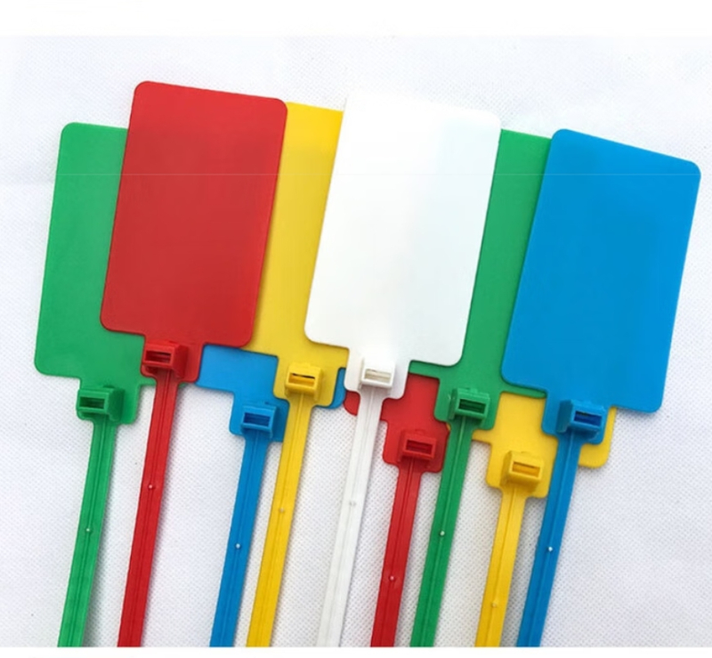 苏识 塑料封条大号吊牌记号封签物流标牌扎带 400mm白色 100根/包 AF237 包高清大图