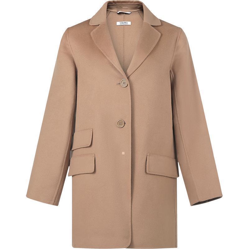 麦丝玛拉 s max mara 女士 绵羊毛单排扣中长款夹克大衣外套90860129