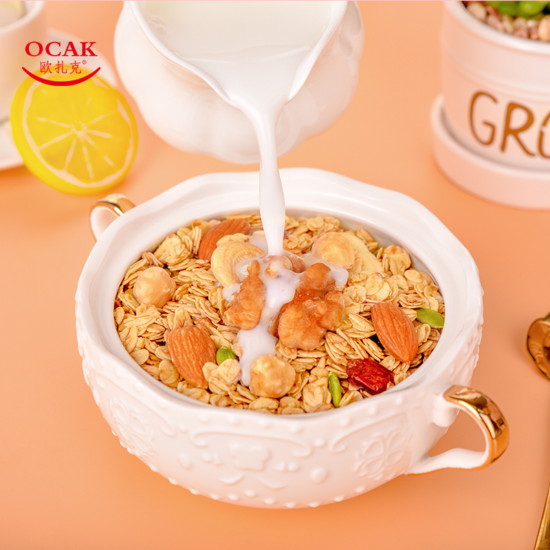 欧扎克（OCAK）坚果多烘焙麦片早餐即食代餐无蔗糖非膨化零食