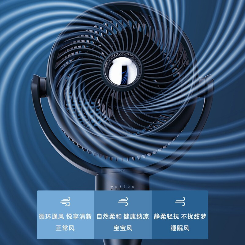 美的(Midea)空气循环扇/3D全自动摇头电风扇/家用遥控电扇/台地两用循环对流风扇/落地扇GAF24SR